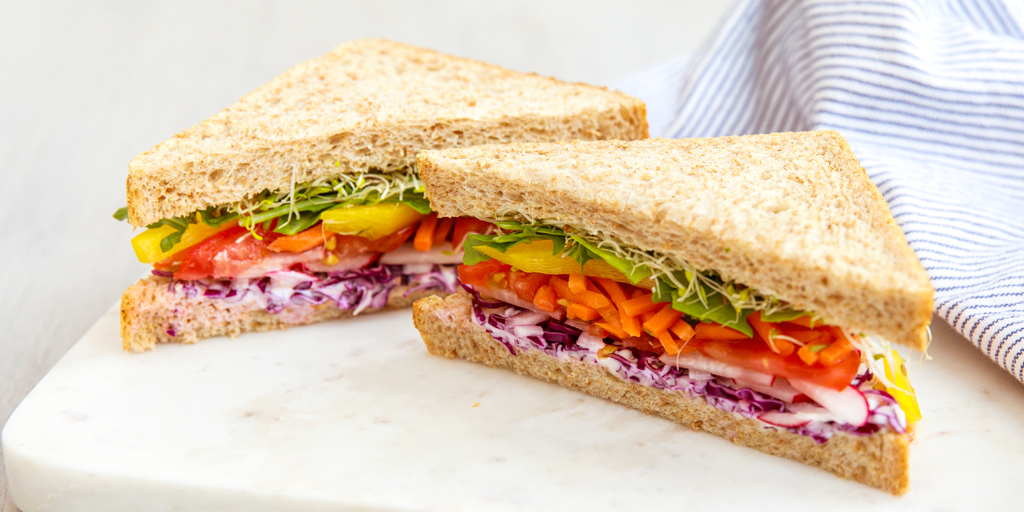 Rainbow Veggie Sandwich