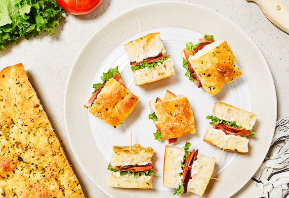 Caesar BLT on Focaccia