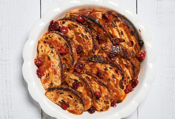 Dulce De Leche Apricot Delight Bread Pudding