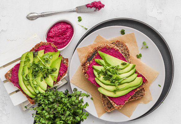 Beetroot and Avocado toast